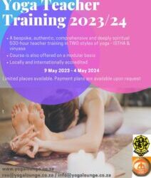 When Spirit Calls: 500 Hr ISHTA and vinyasa Yoga Teacher Training with Sandton Yoga Lounge 09th May 2023 – 04th May 2024